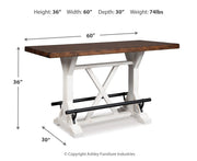 Valebeck RECT Dining Room Counter Table - Berre Furniture