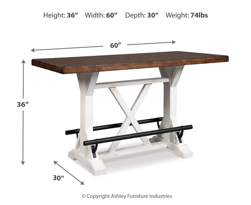 Valebeck RECT Dining Room Counter Table - Berre Furniture