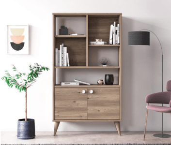 Vega Bookcase With Door - Berre Furniture