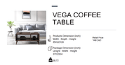 Vega Coffee Table Victoria Walnut - Berre Furniture