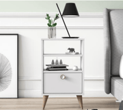 Vega Nightstand with Shelf Victoria Walnut - Berre Furniture