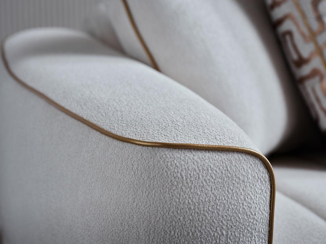 Veronica 3 Seat Sleeper Sofa (Merit Cream Plain) by Bellona
