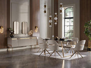 Veronica Dining Set by Bellona Dining Table + 6 Chairs + Buffet + Mirror