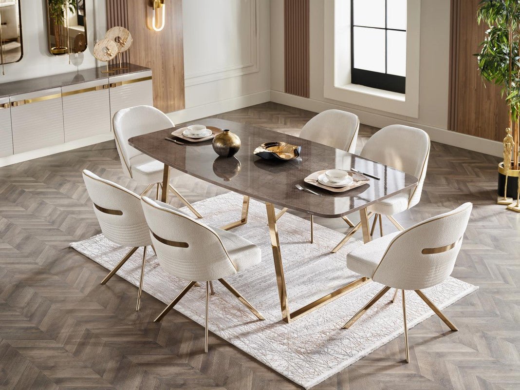 Veronica Dining Set by Bellona Dining Table + 6 Chairs
