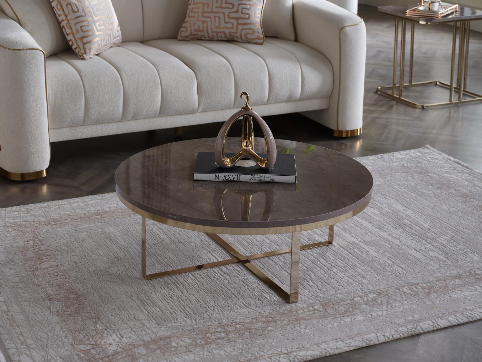 Veronica Round Coffee Table | Modern Round Coffee Table - Berre Furniture