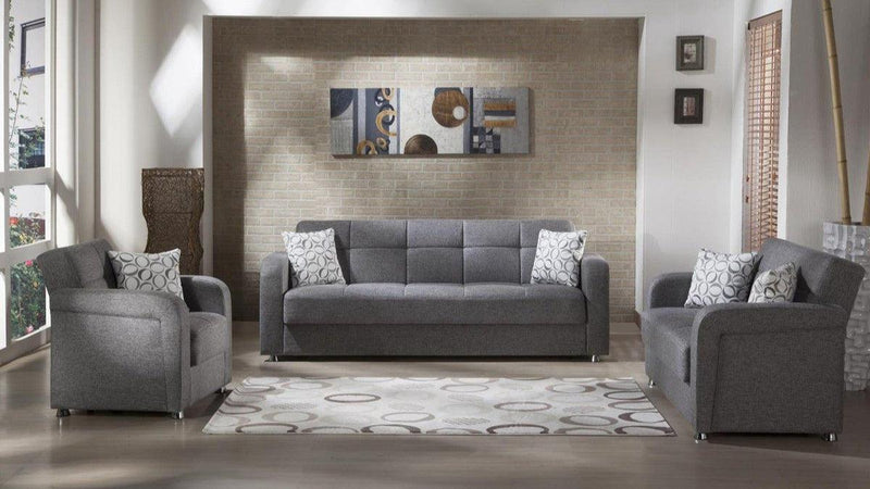 Vision Living Room Set Sofa Loveseat Armchair by Bellona DIEGO GRAY