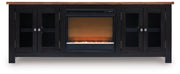 Wildenauer 76" TV Stand with Electric Fireplace - Berre Furniture