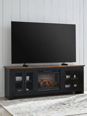 Wildenauer 76" TV Stand with Electric Fireplace - Berre Furniture