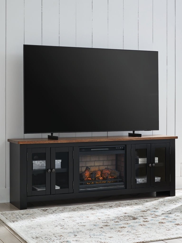 Wildenauer 76" TV Stand with Electric Fireplace - Berre Furniture