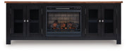 Wildenauer 76" TV Stand with Electric Fireplace - Berre Furniture
