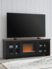 Wildenauer 76" TV Stand with Electric Fireplace - Berre Furniture