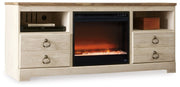 Willowton 64" TV Stand with Electric Fireplace - Berre Furniture