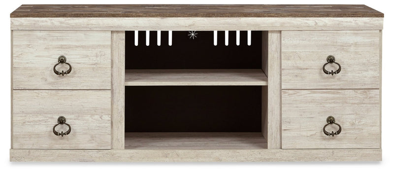 Willowton LG TV Stand w/Fireplace Option - Berre Furniture