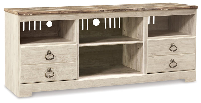 Willowton LG TV Stand w/Fireplace Option - Berre Furniture