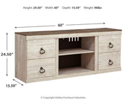 Willowton LG TV Stand w/Fireplace Option - Berre Furniture