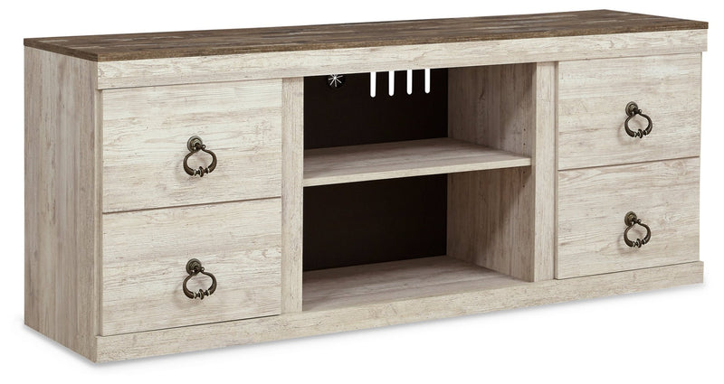 Willowton LG TV Stand w/Fireplace Option - Berre Furniture