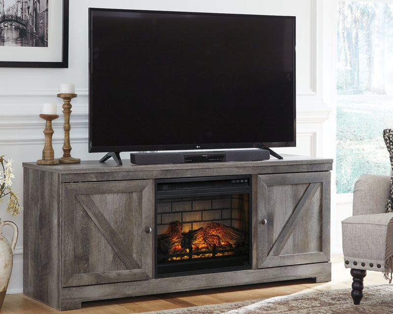 Wynnlow 63" TV Stand with Electric Fireplace - Berre Furniture