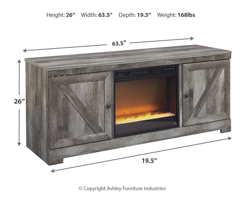 Wynnlow 63" TV Stand with Electric Fireplace - Berre Furniture
