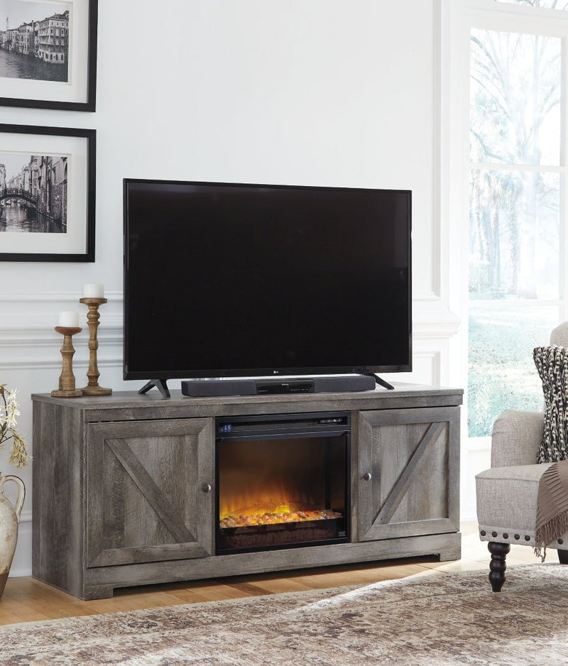 Wynnlow 63" TV Stand with Electric Fireplace - Berre Furniture