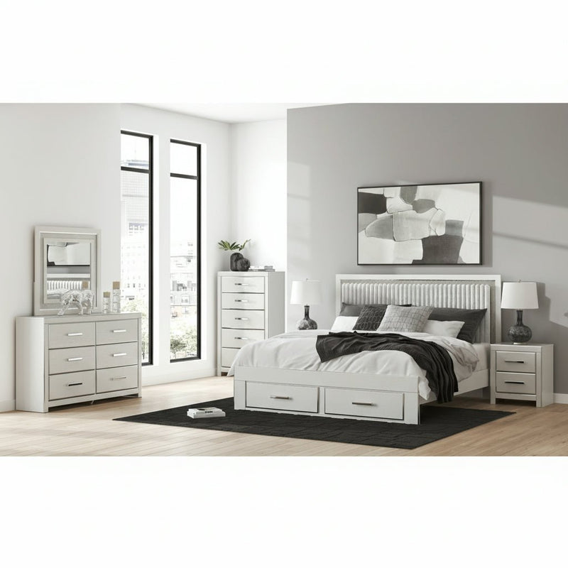 Zuraleus Upholstered Bed, Dresser, Mirror, Chest & Nightstand, Bedroom Set - Berre Furniture
