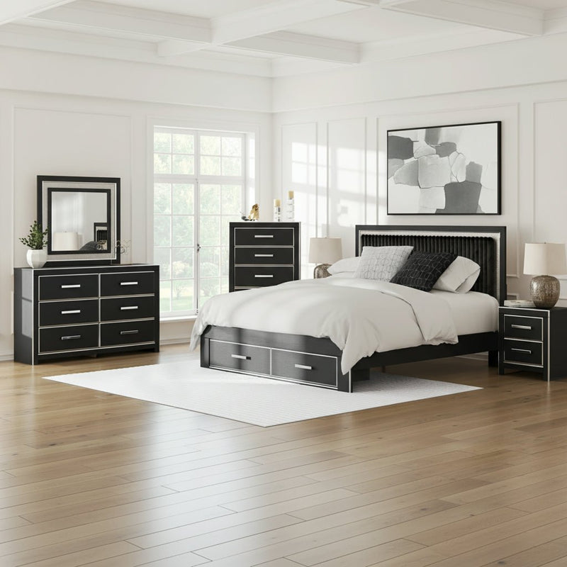 Zuraleus Upholstered Bed, Dresser, Mirror, Chest & Nightstand, Bedroom Set - Berre Furniture
