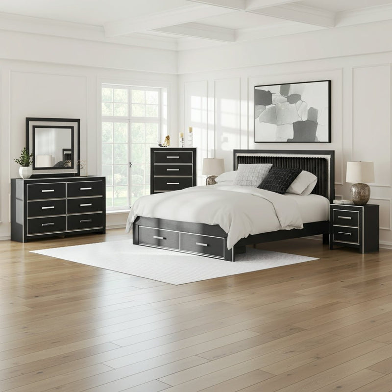 Zuraleus Upholstered Bed, Dresser, Mirror, Chest & Nightstand, Bedroom Set - Berre Furniture