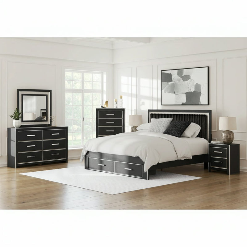 Zuraleus Upholstered Bed, Dresser, Mirror, Chest & Nightstand, Bedroom Set - Berre Furniture