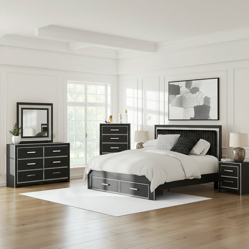 Zuraleus Upholstered Bed, Dresser, Mirror, Chest & Nightstand, Bedroom Set - Berre Furniture