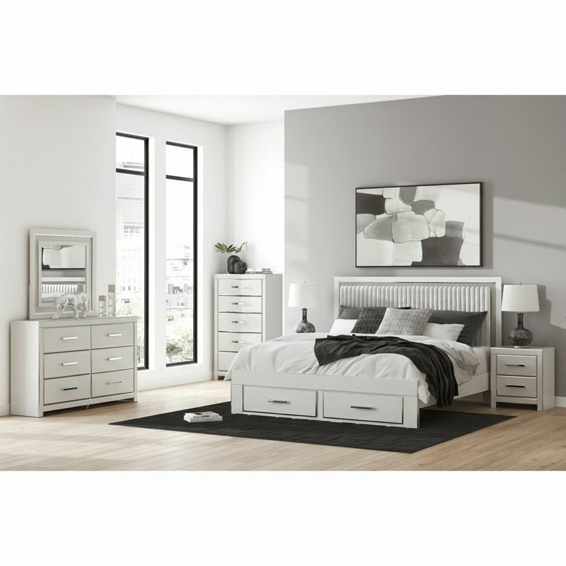 Zuraleus Upholstered Bed, Dresser, Mirror, Chest & Nightstand, Bedroom Set - Berre Furniture