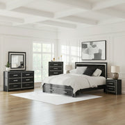 Zuraleus Upholstered Bed, Dresser, Mirror, Chest & Nightstand, Bedroom Set - Berre Furniture