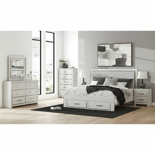 Zuraleus Upholstered Bed, Dresser, Mirror, Chest & Nightstand, Bedroom Set - Berre Furniture