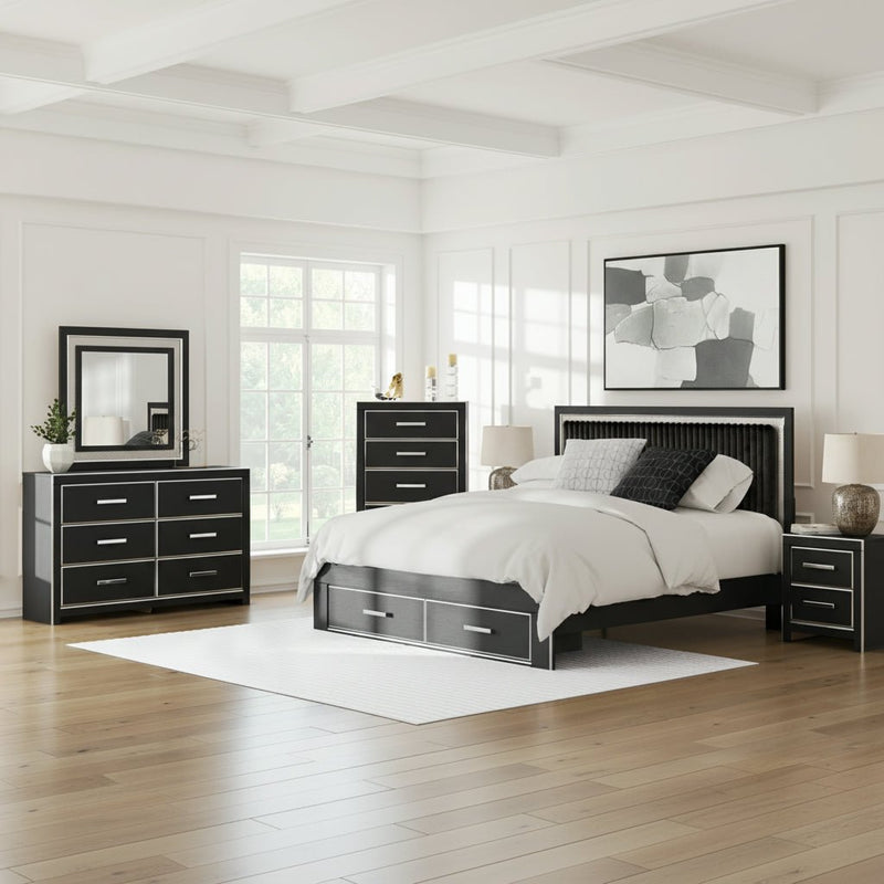 Zuraleus Upholstered Bed, Dresser, Mirror, Chest & Nightstand, Bedroom Set - Berre Furniture