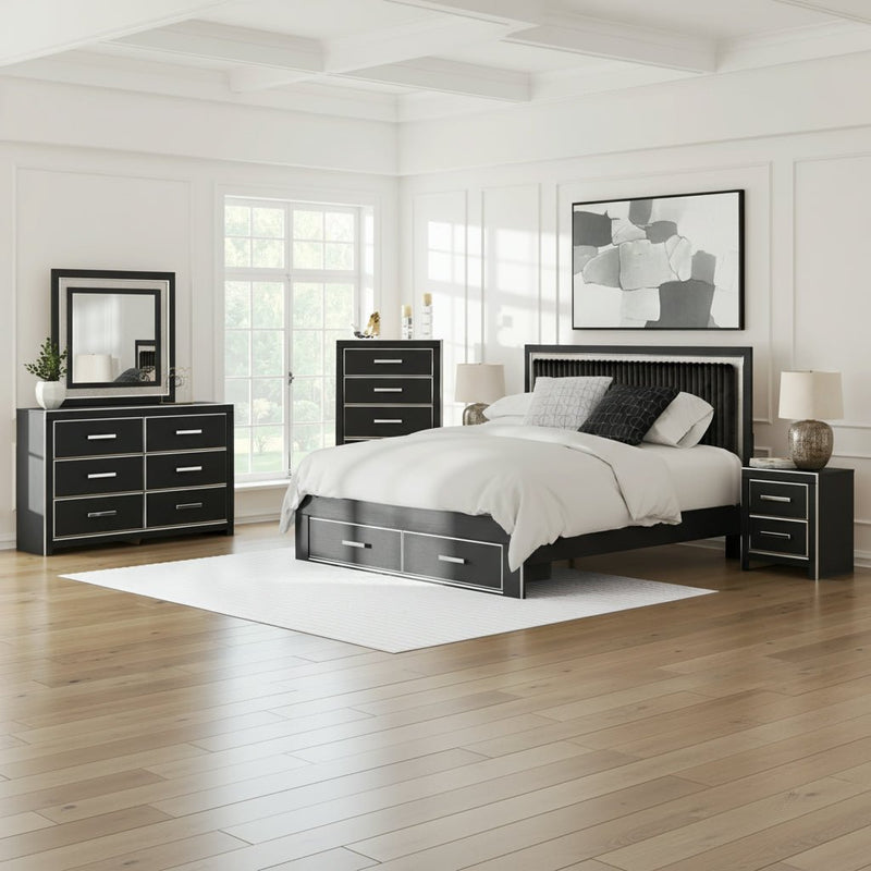 Zuraleus Upholstered Bed, Dresser, Mirror, Chest & Nightstand, Bedroom Set - Berre Furniture