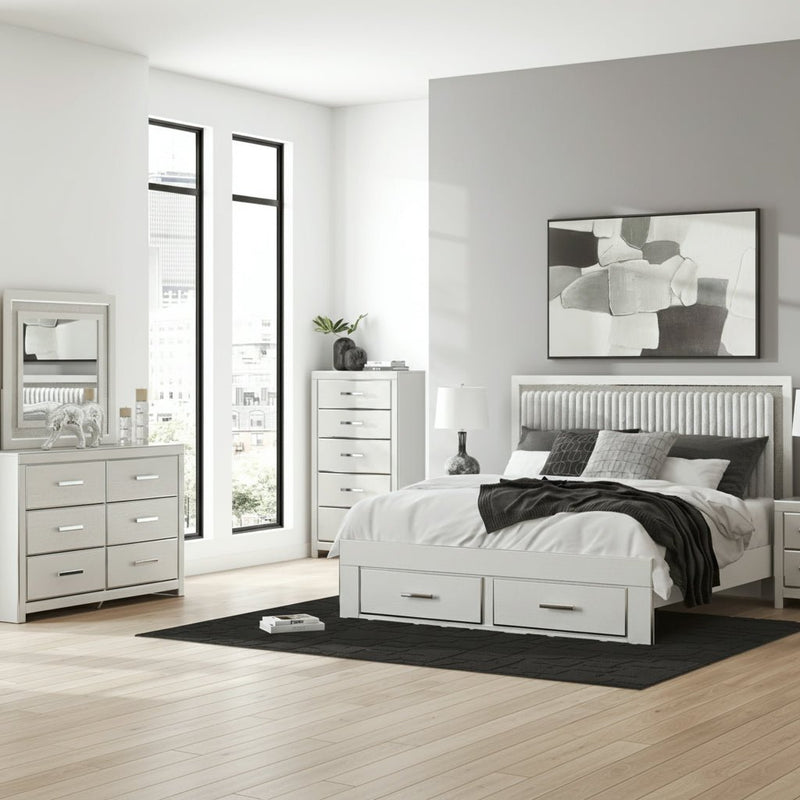 Zuraleus Upholstered Bed, Dresser, Mirror, Chest & Nightstand, Bedroom Set - Berre Furniture