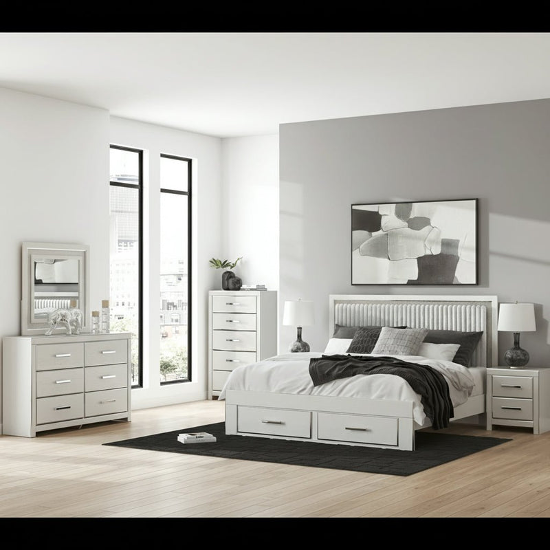 Zuraleus Upholstered Bed, Dresser, Mirror, Chest & Nightstand, Bedroom Set - Berre Furniture