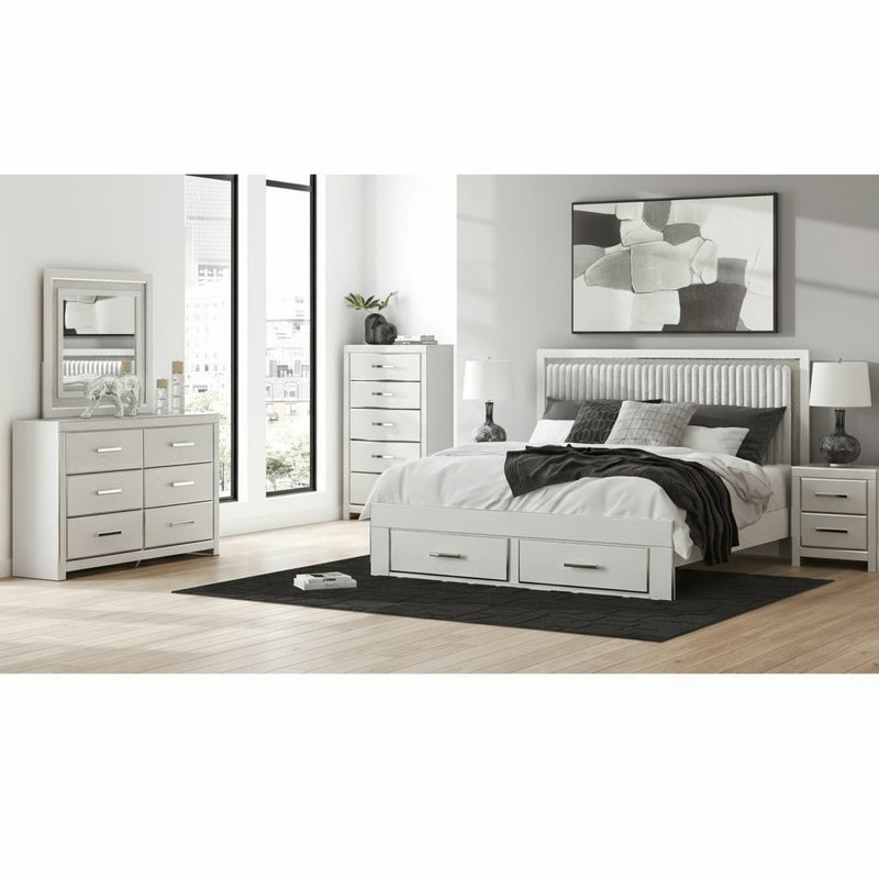 Zuraleus Upholstered Bed, Dresser, Mirror, Chest & Nightstand, Bedroom Set - Berre Furniture
