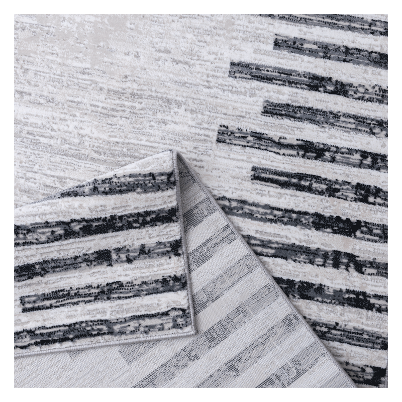 Grey Striped Rug