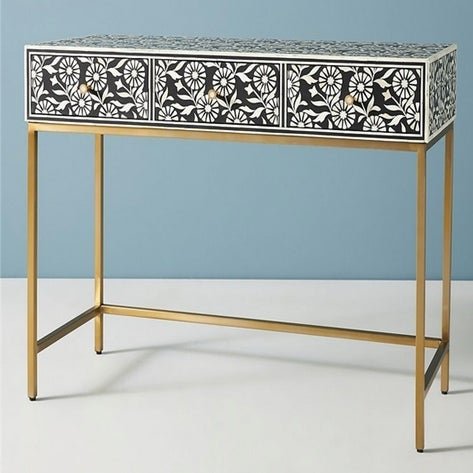 AUGUSTINE BONE INLAY CONSOLE TABLE - Berre Furniture