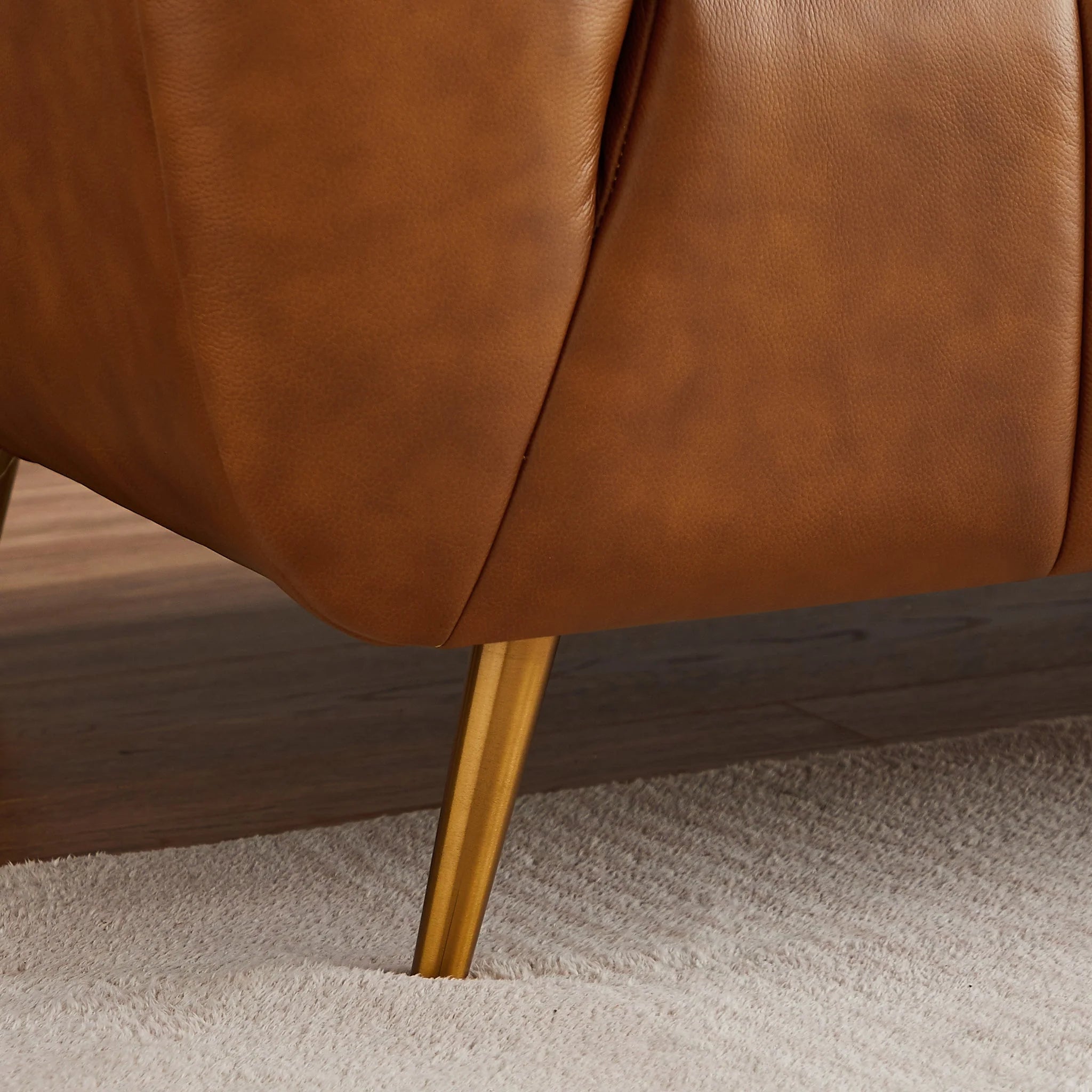 AVA Cognac Leather Sofa - Berre Furniture
