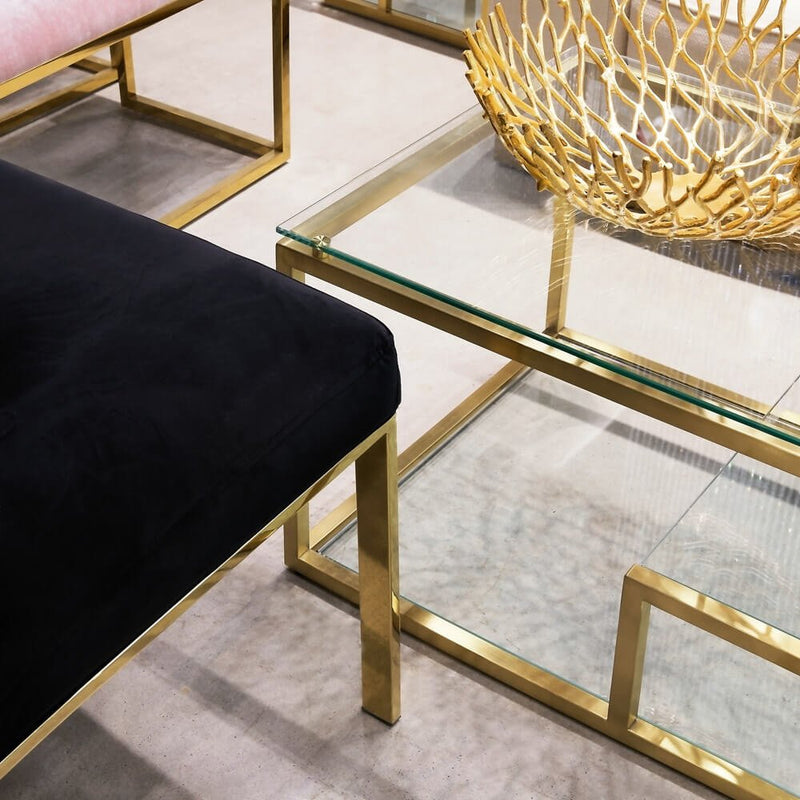 BAROLO Polished Steel Coffee Table