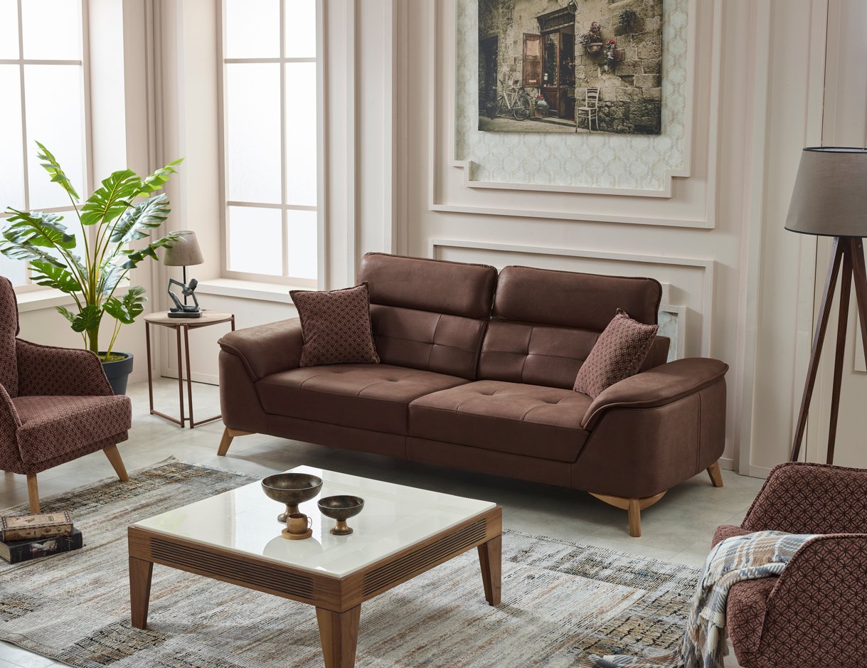 CALIFORNIA Sofa Set Brown