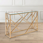 CAROLE Console Table Glass Gold