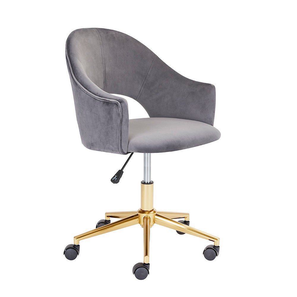 CASTELLE Gold Office Chair GY-5026G Charcoal - Berre Furniture