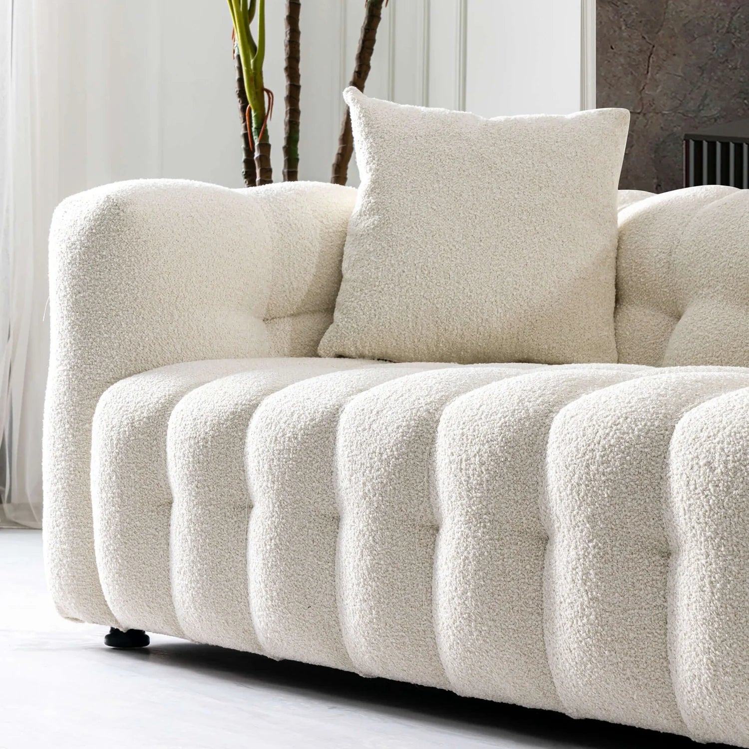 Eden Tufted Chesterfield Boucle Sofa - Berre Furniture