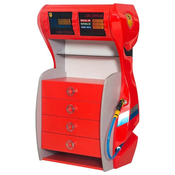 Gas Pump Dresser for Kids Red