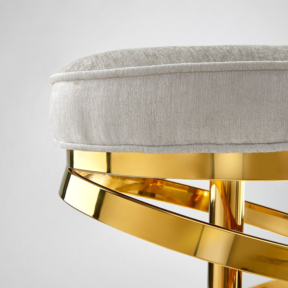 GLAM Counter Stool White Gold