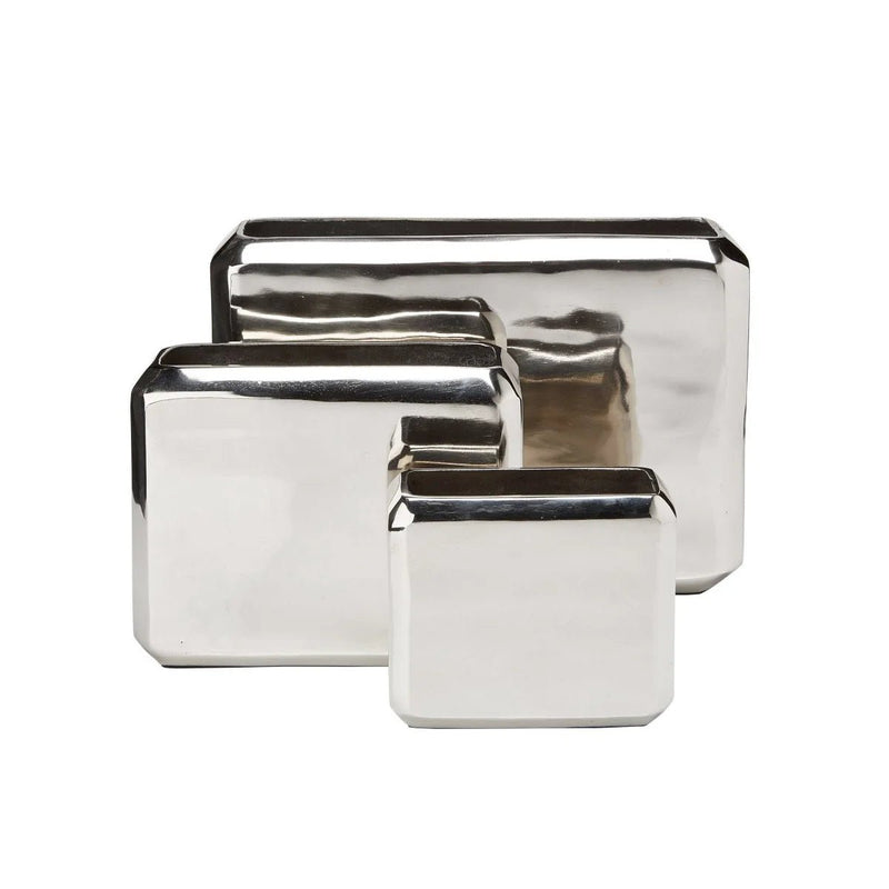 GOLD RECTANGLE VAZES Silver