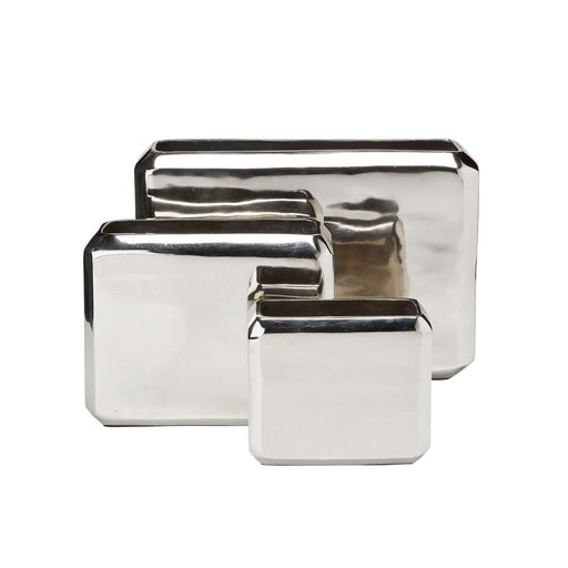 GOLD RECTANGLE VAZES Silver