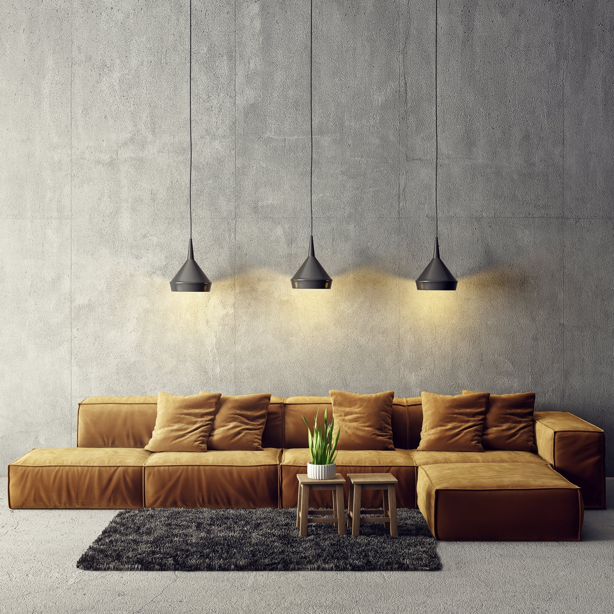 Grey Shag Rug - Berre Furniture