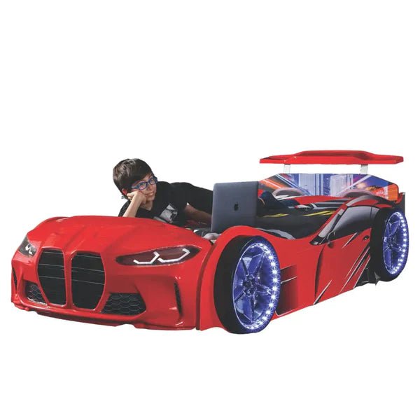 GTX Race Car Bed with Leds & Sound Effects Red